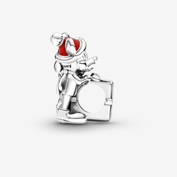 Brand New Pandora x Disney Mickey Mouse and Minnie Mouse Present Charm NWOT - Picture 8 of 16